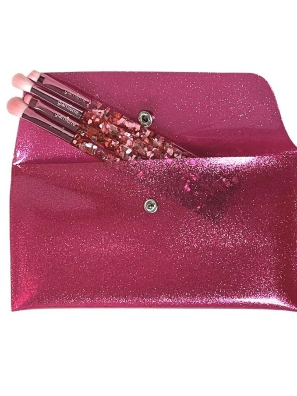 NEW Glamierre Pink Luxe Glitter Eye Brush Set